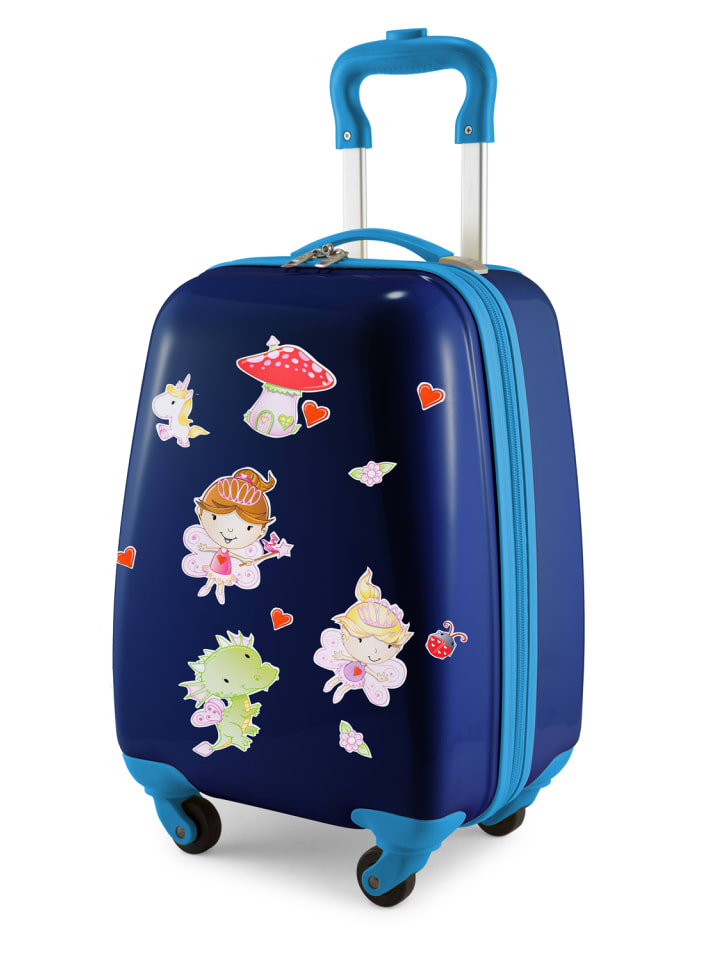 For Kids - Kindertrolley mit Feenaufklebern in Dunkelblau