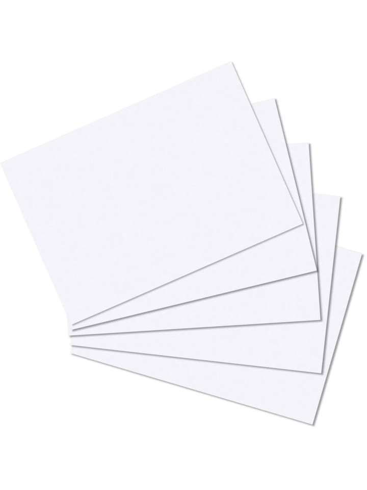 Karteikarten A5 blanko weiß Packung mit 100 Stück