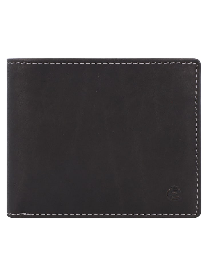 Dallas Geldbörse Leder 10 cm schwarz