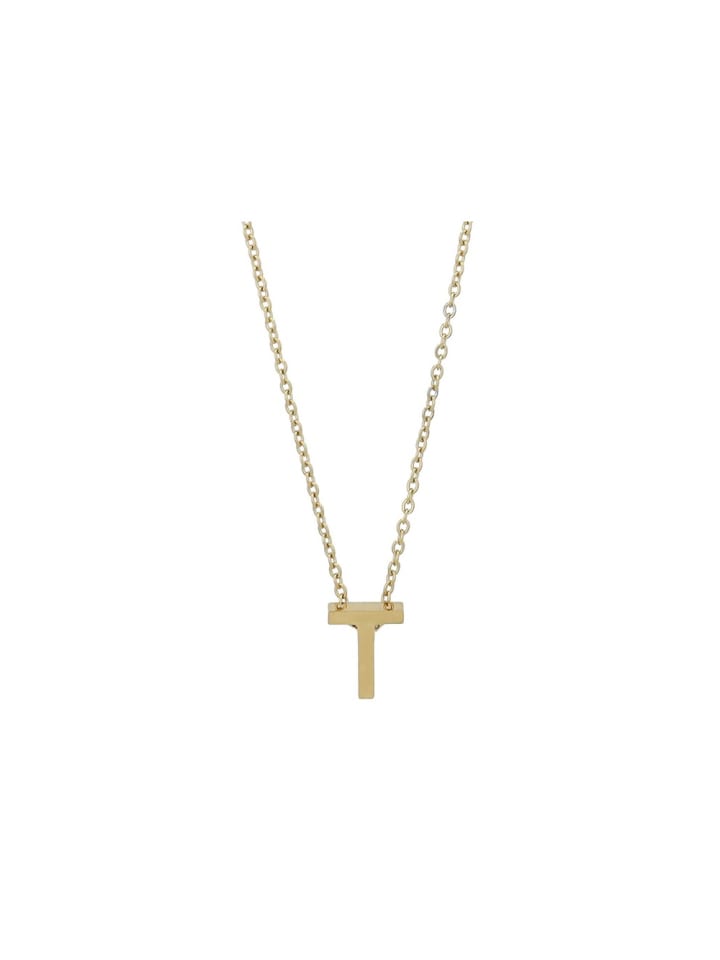 Damen Halskette – Buchstabe N aus Edelstahl 45+5 in gold