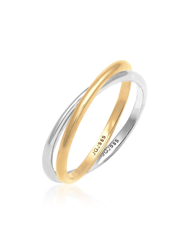 Ring 585 Gelbgold Bi Color_Tri Color in Gold