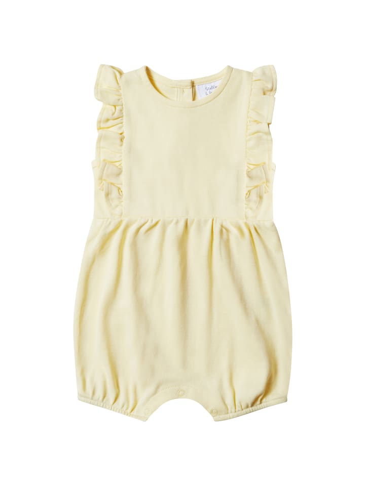 Jumpsuit mit Rüschen in gelb