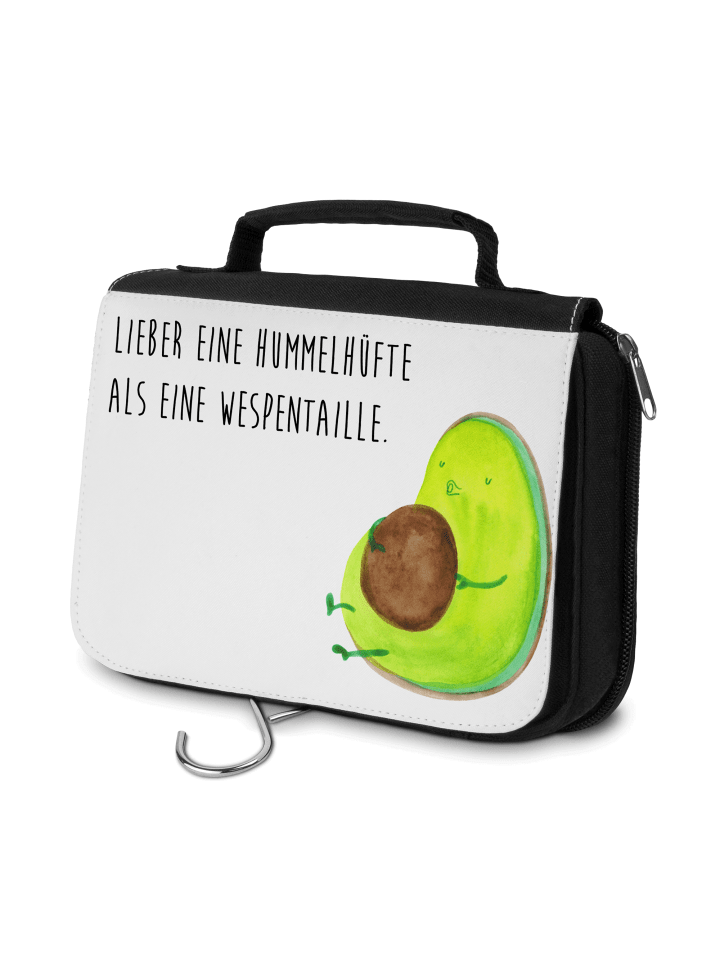 Kulturbeutel Avocado Pfeifen mit Spruch in Weiß