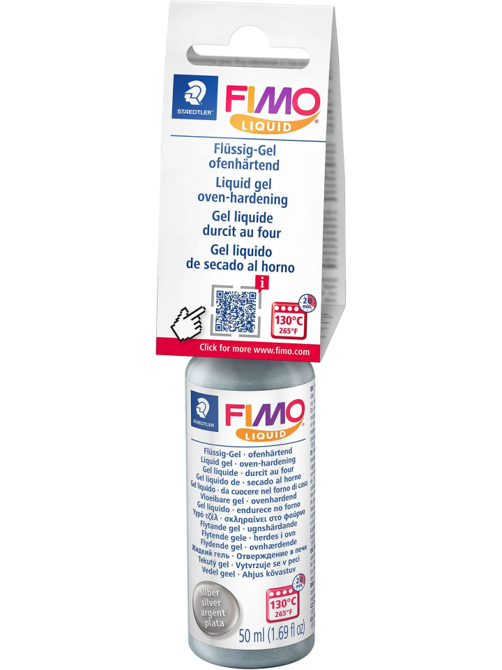 Flüssiggel Fimo liquid ofenhärtend 50ml silber