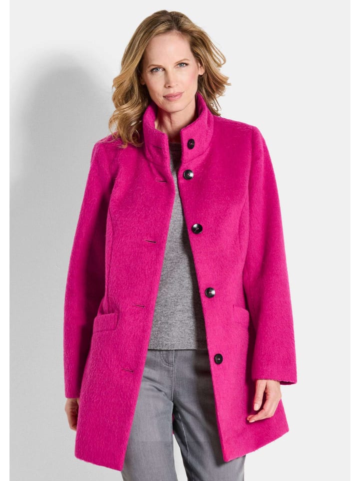 Stepp-Winterjacke mit Kapuze in pink