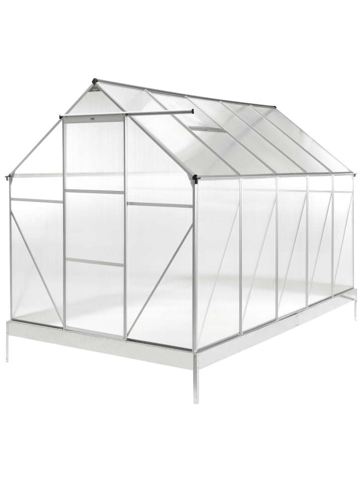 Gewächshaus für den Garten APULIA in Silber/Transparent