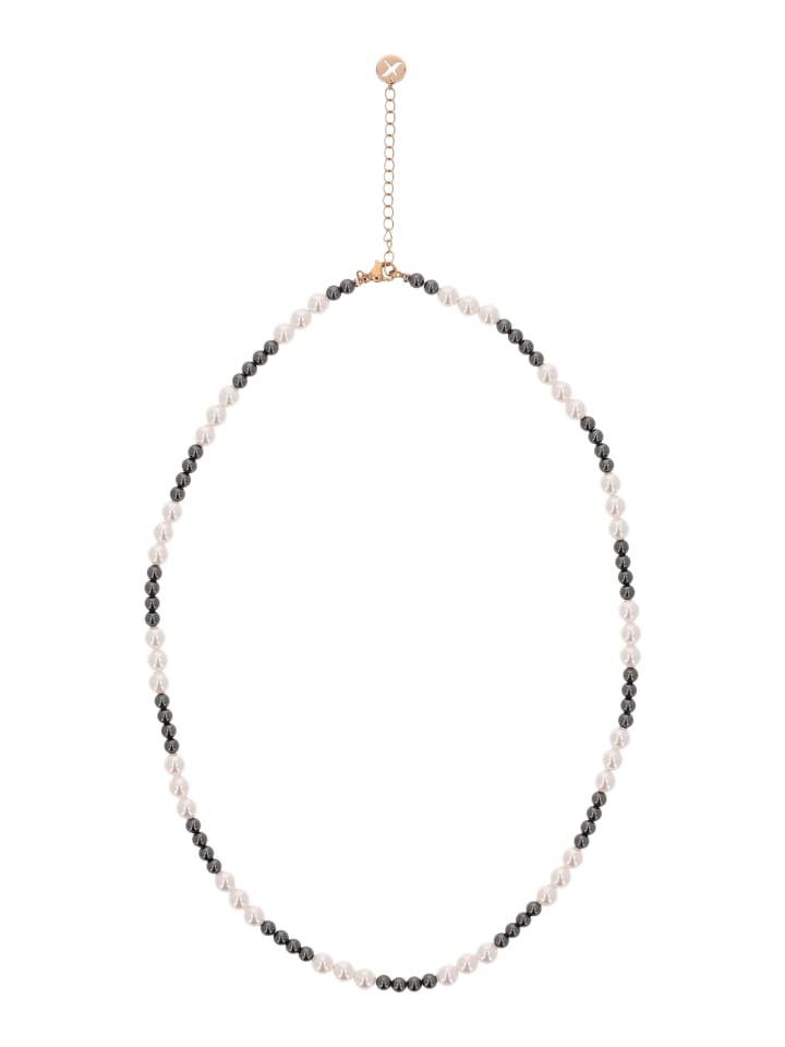 Women Necklace in SILVER_WHITE_BLACK