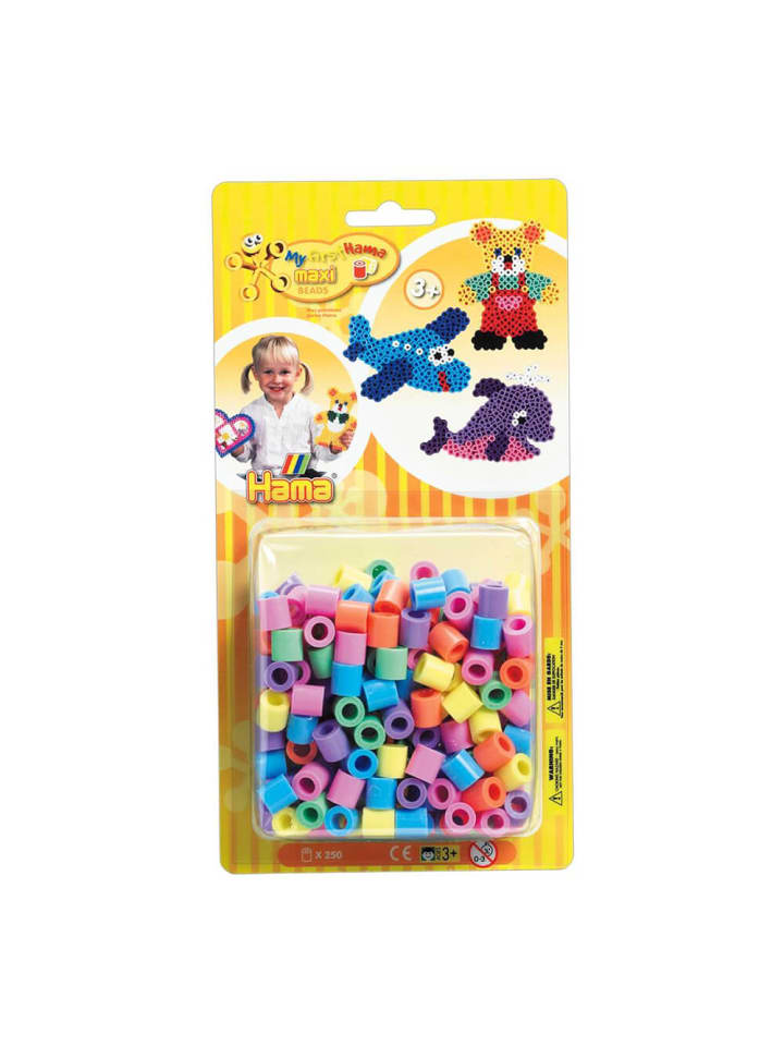 Blister mit 250 Maxi-Bügelperlen Pastell Mix - ab 3 Jahren