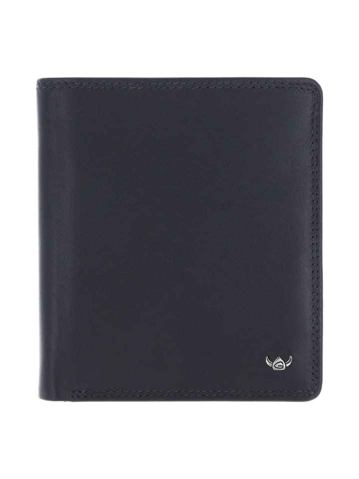 Polo Geldbörse RFID Schutz Leder 13 cm marineblau