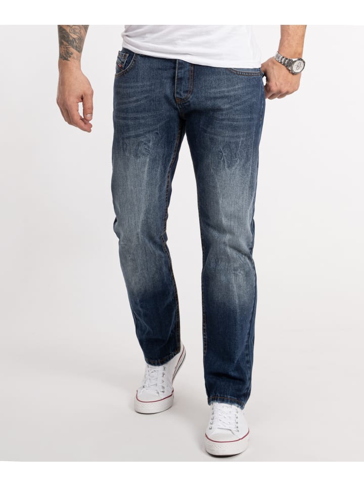Jeans Straight Cut in Blau