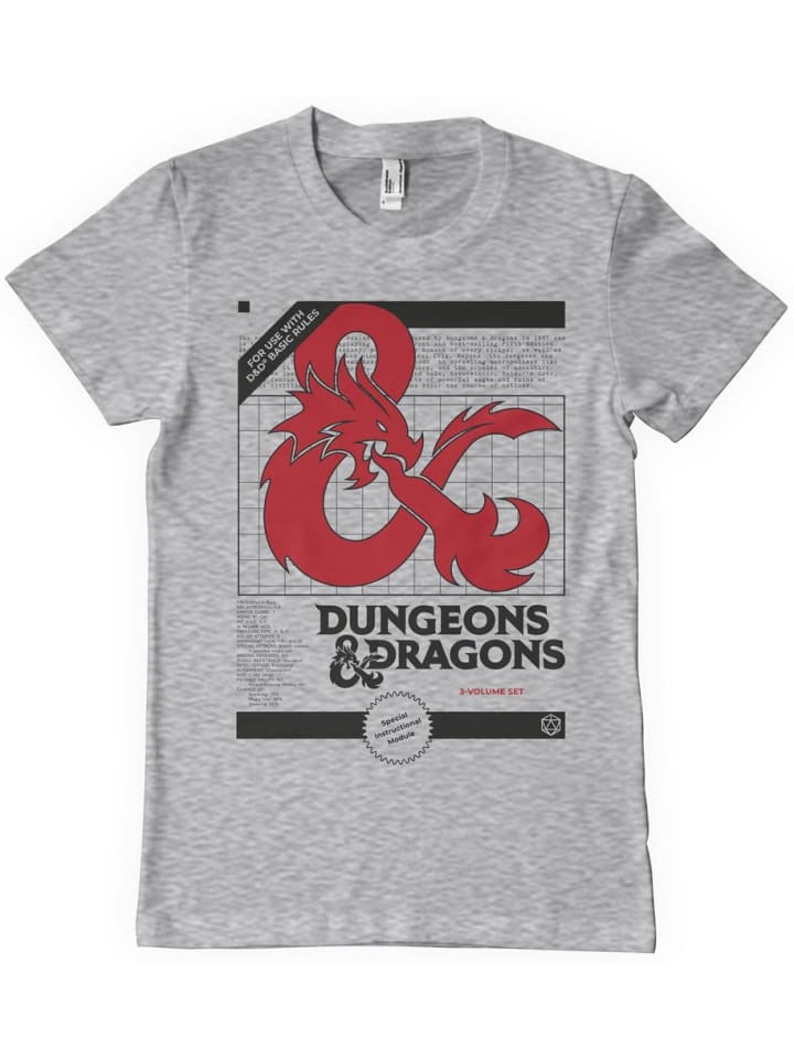T-Shirt "D&D 3 Volume Set T-Shirt" in Grau