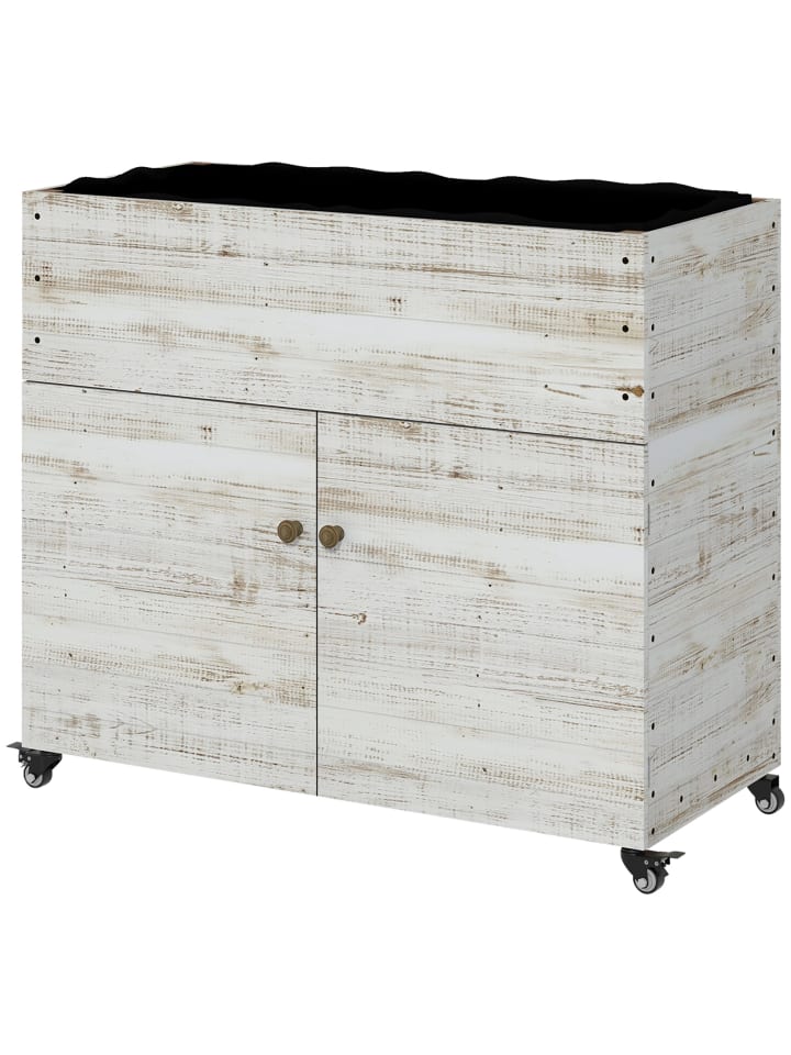 Hochbeet in Weiß 110L x 50B x 95H cm