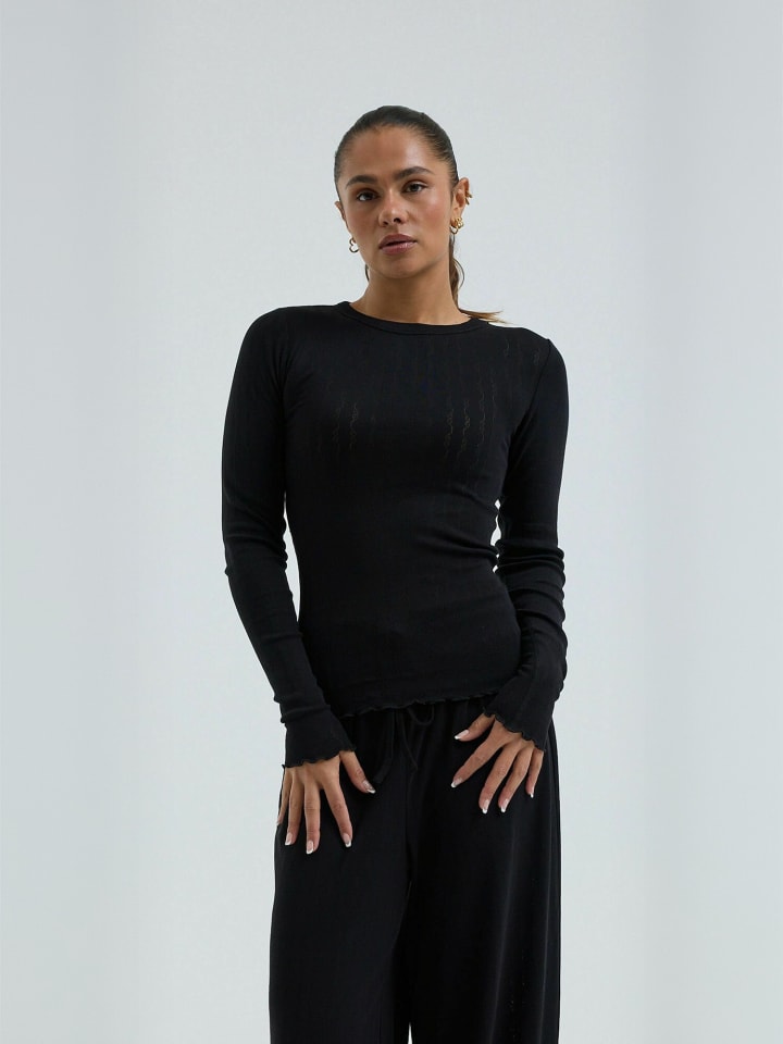 Hemd Jacquard in Black