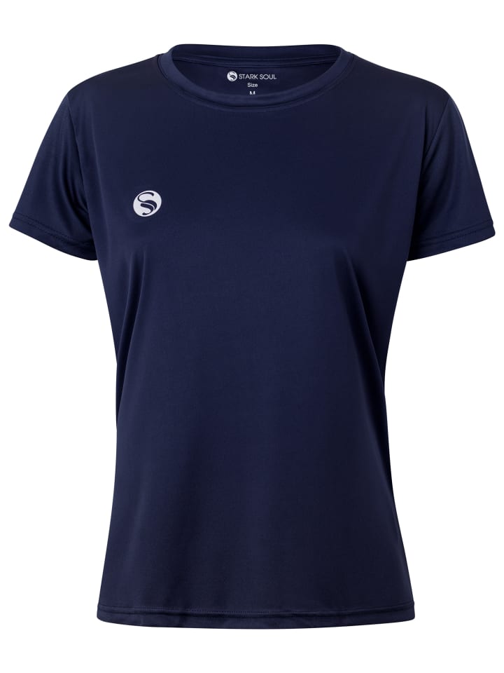 Damen Sport Shirt Trainingsshirt in marineblau