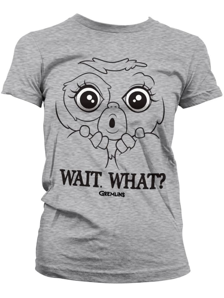 Shirt "Wait. What? Girly Tee" in Grau