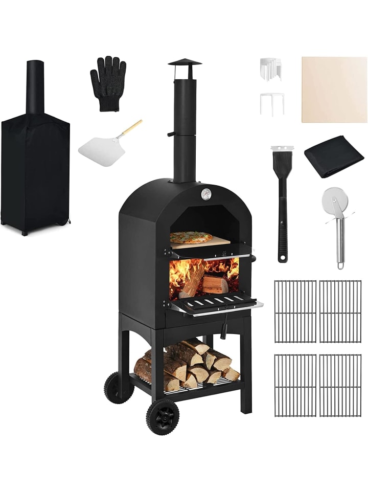 Pizzaofen Outdoor in Schwarz