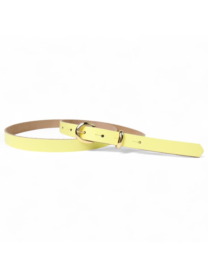 Ledergürtel in Lemon