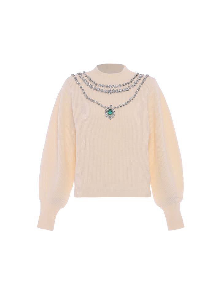 Damen Sweater in WOLLWEISS