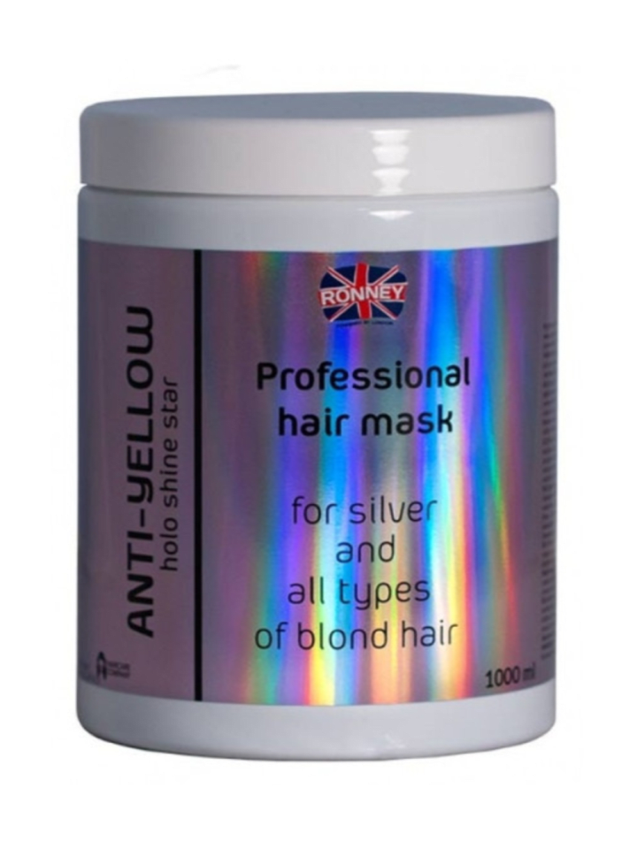 Holo shine star Maske Anti Yellow für silber und alle blonden Haartypen 1000 ml