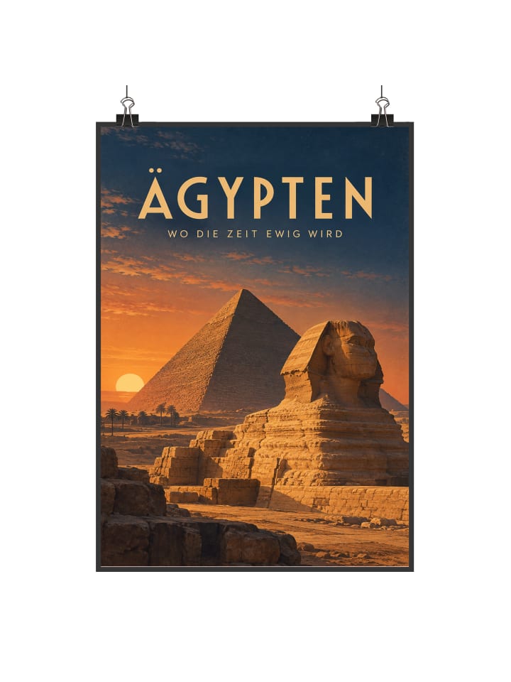 Poster Pyramide zeitlos Design mit Spruch in Weiß