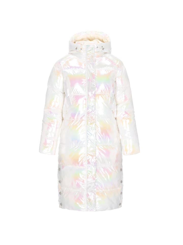 Women Coat in offwhite rainbow