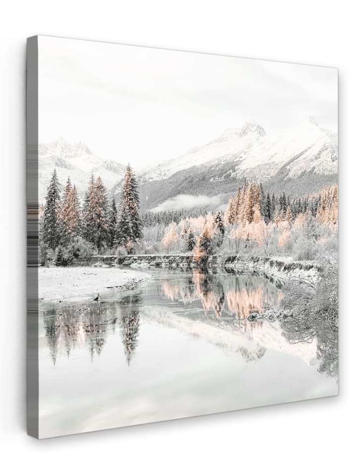 Leinwand Bilder Gefrorener Fluss