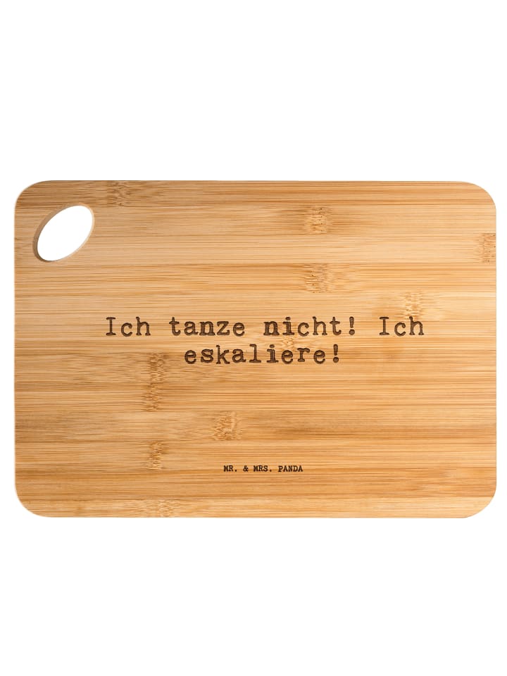 Schneidebrett Ich tanze nicht! Ich... mit Spruch in Braun