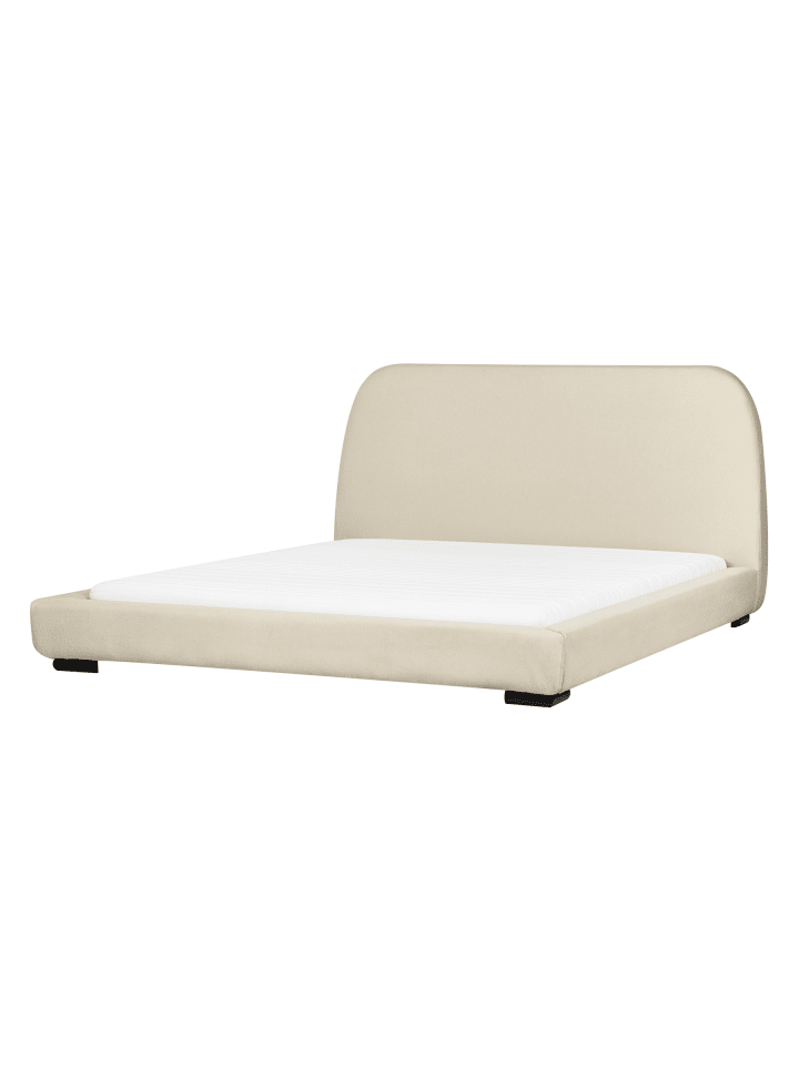 2-tlg Doppelbett ROISEL in Beige/Schwarz