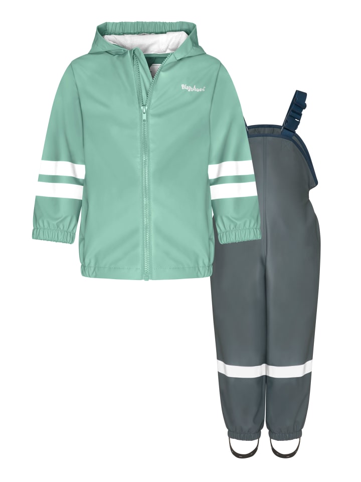Regen-Set Latzhose Basic in grün