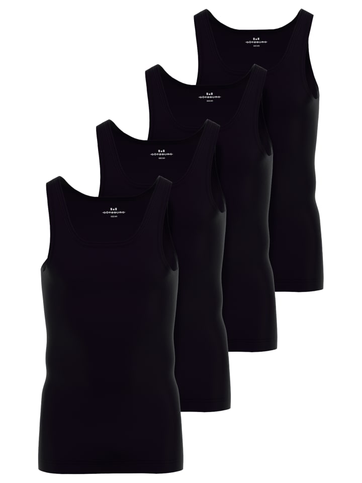 Tank-Top 4Er Pack Nürnberg in schwarz-dunkel-uni