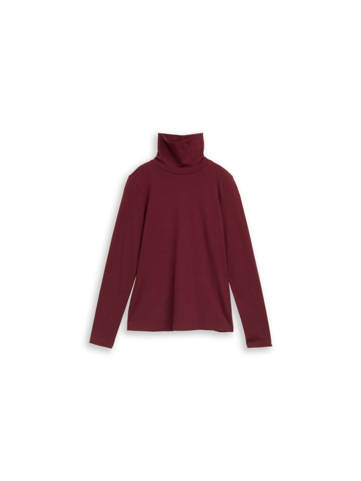 Langarmshirt in Preppy Plum