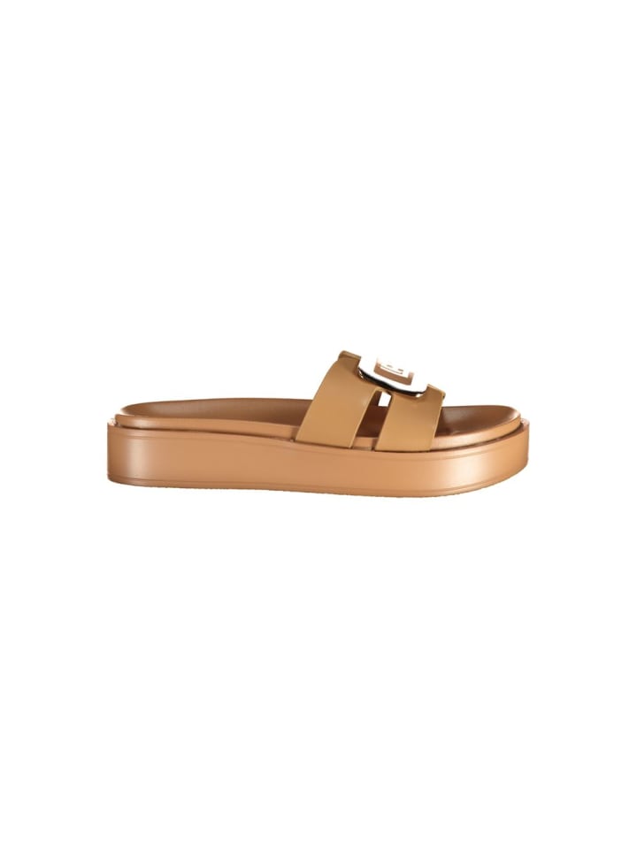 Beige Polyurethan Damen Sandale