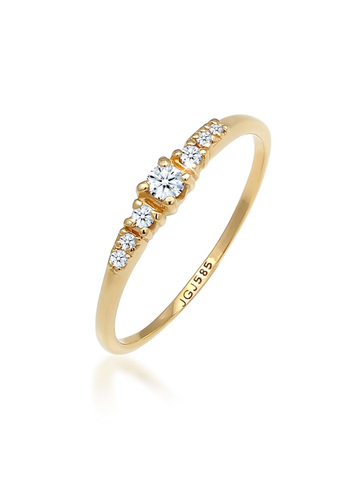 Ring 585 Weißgold Verlobungsring in Gold