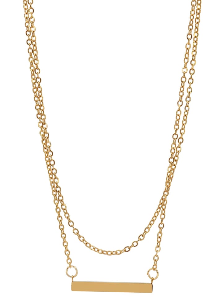 Damen Halskette aus Edelstahl 43 cm in gold