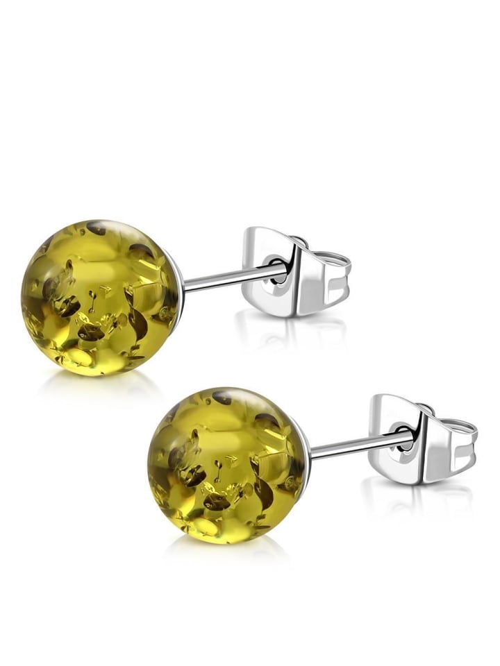 Ohrstecker in Grün / 8mm