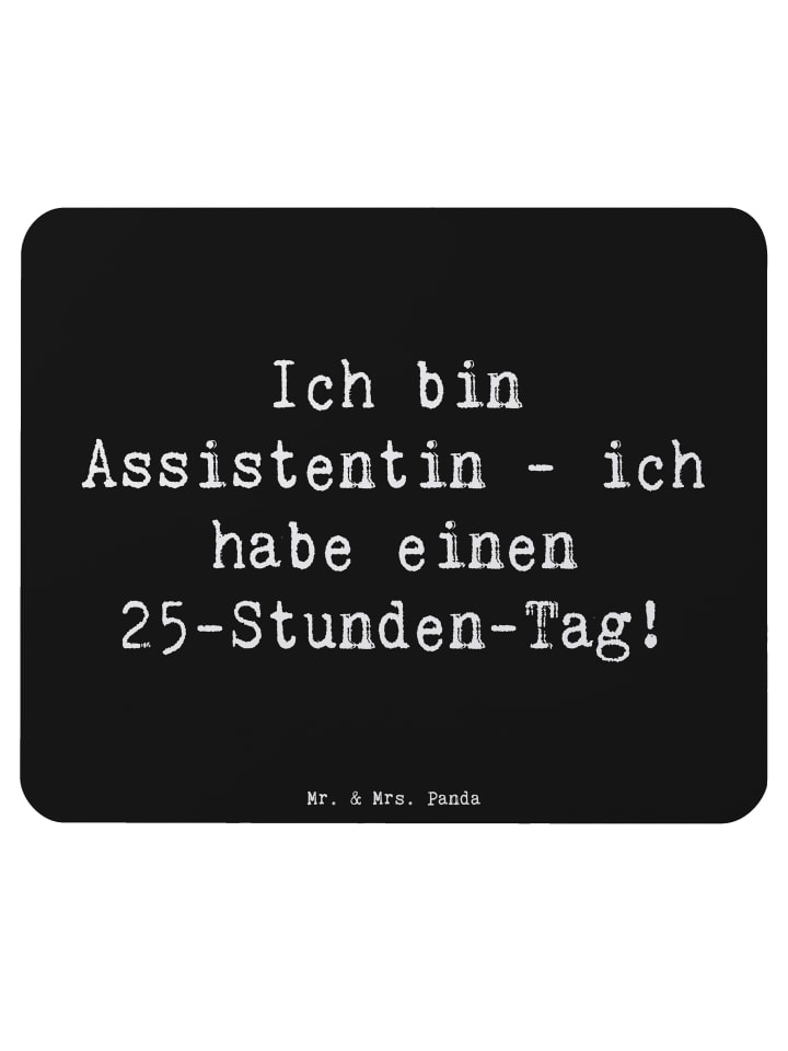 Mouse-Pad Spruch Assistentin Zauber mit Spruch in Schwarz