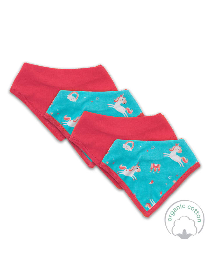 Bandana / Halstuch aus Bio-Baumwolle 4er-Pack in Pink