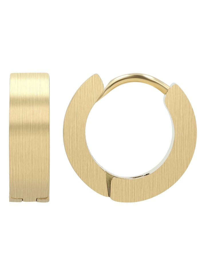 Damen Ohrringe – Klappcreole aus Edelstahl in gold