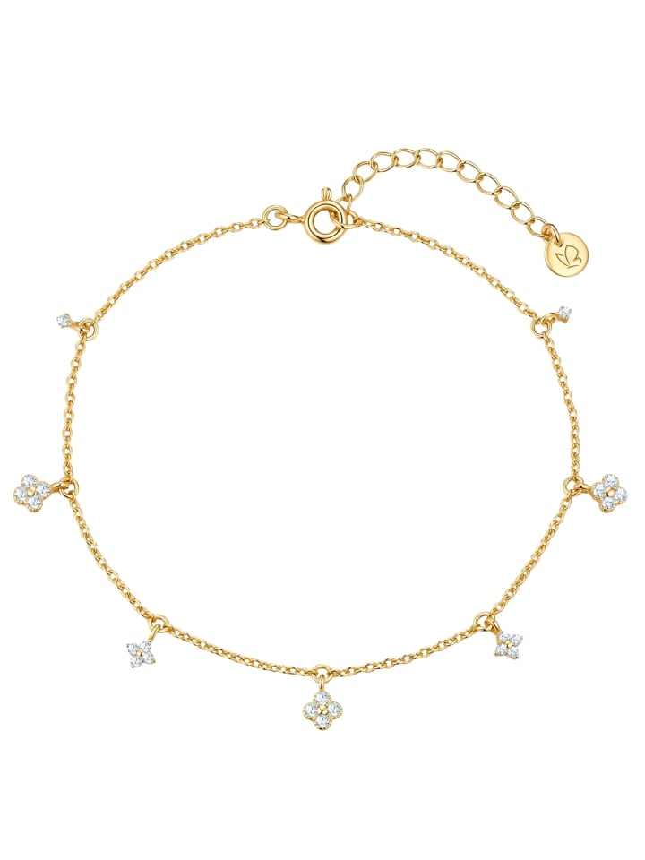Armband aus Sterling Silber mit Zirkonia in gelbgold