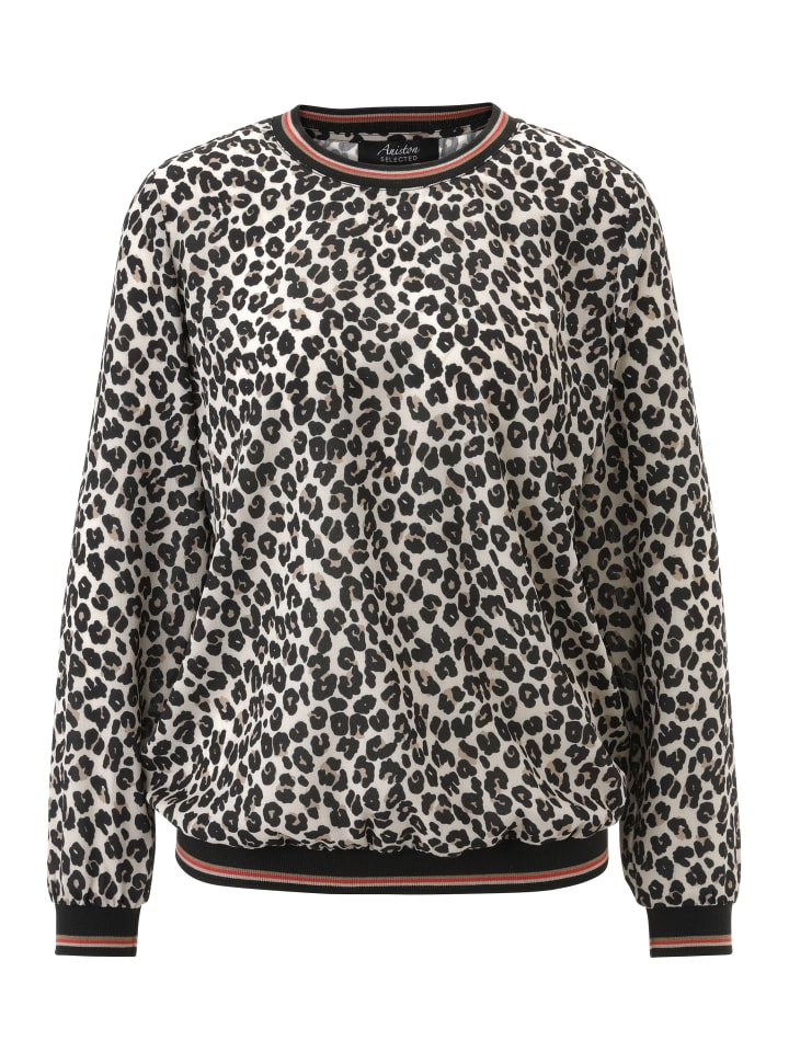 Shirtbluse in camel-beige-schwarz