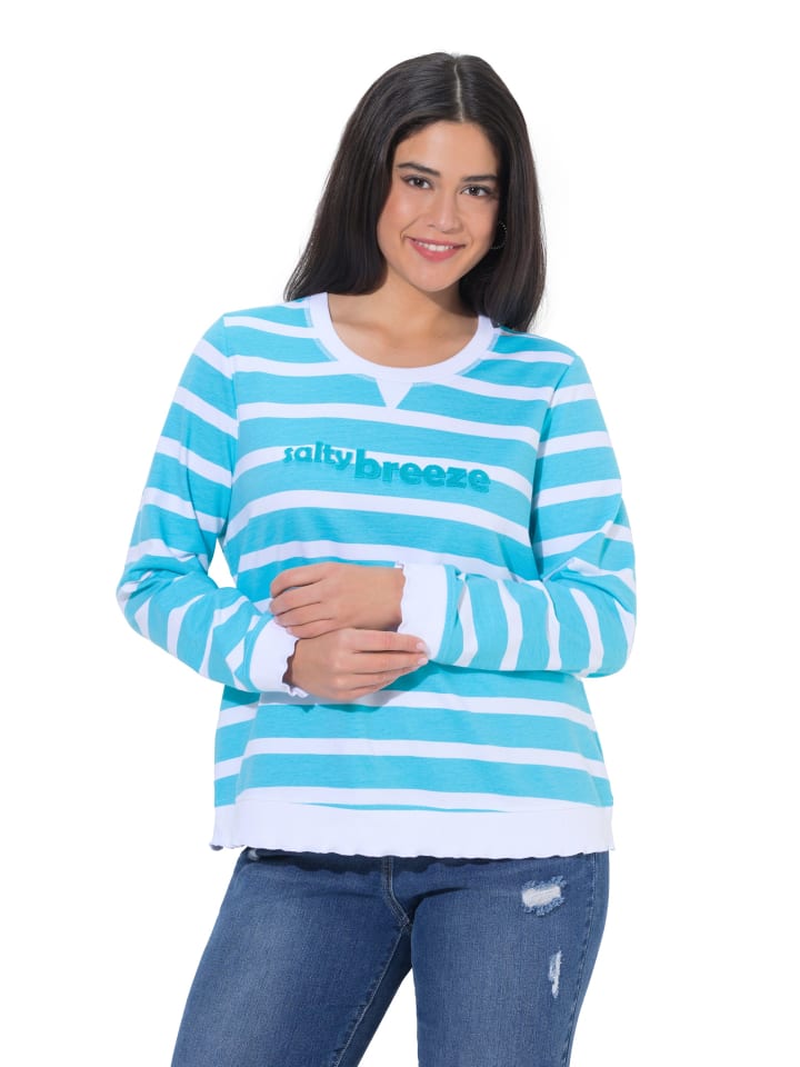Sweatshirt in tiefes aqua