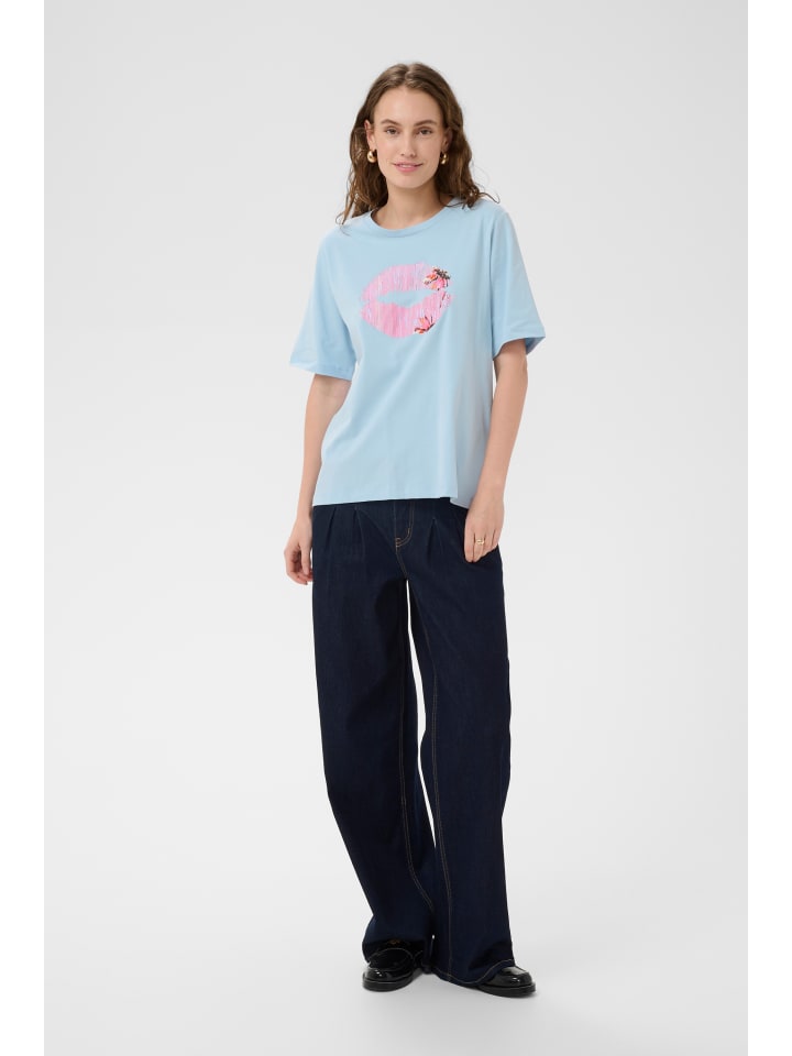 T-shirt CUkula Regular fit in Cashmere Blue