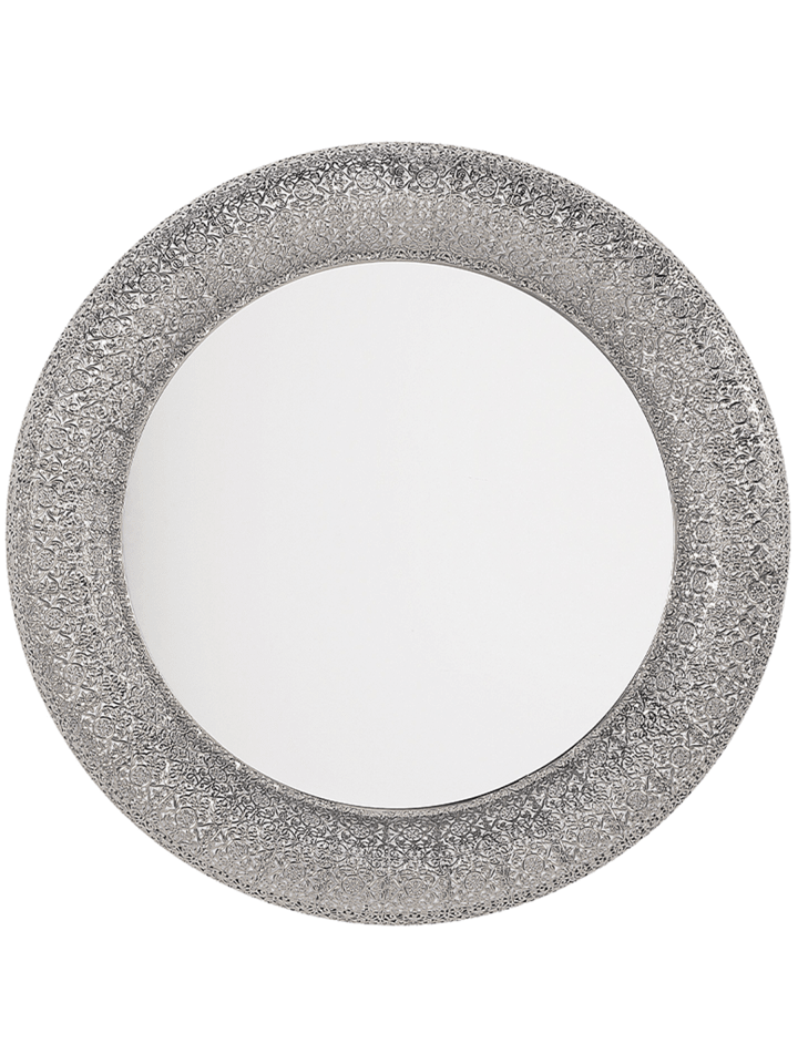 Wandspiegel CHANNAY in Silber - (W) 80 x (H) 80 x (L) 5 cm