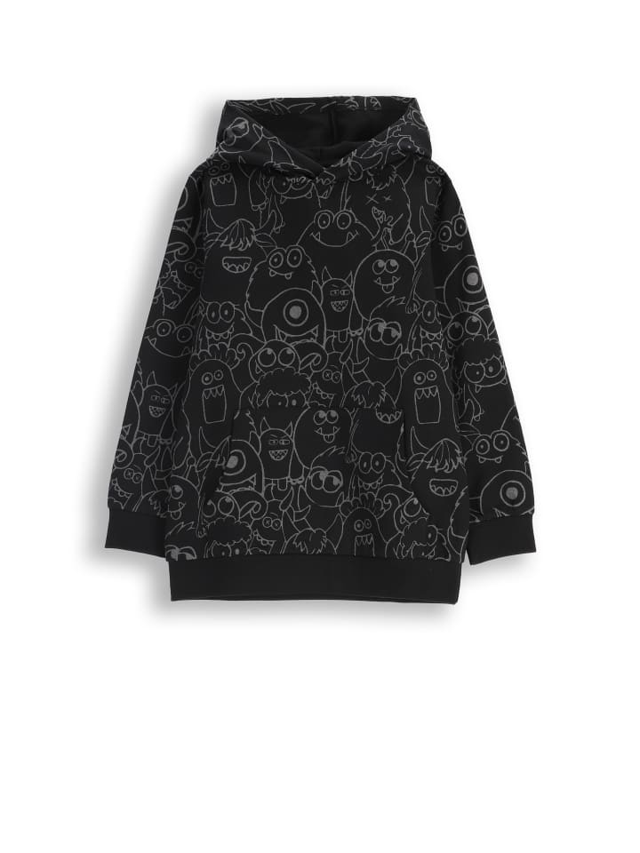 Kapuzenpullover in schwarz