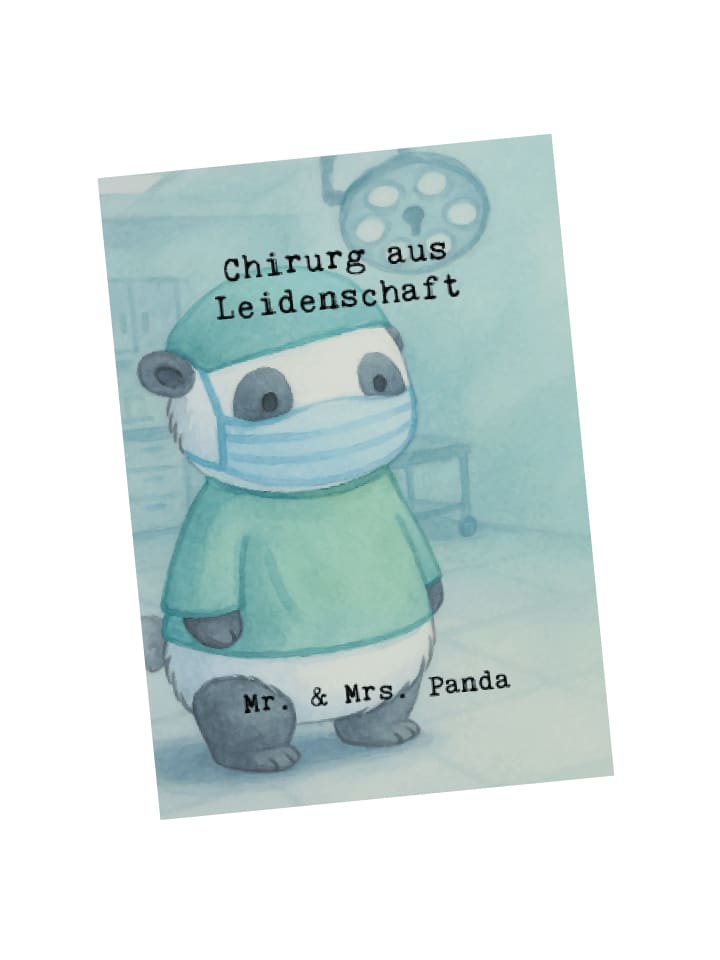 Postkarte Chirurg Leidenschaft Design mit Spruch in Weiß