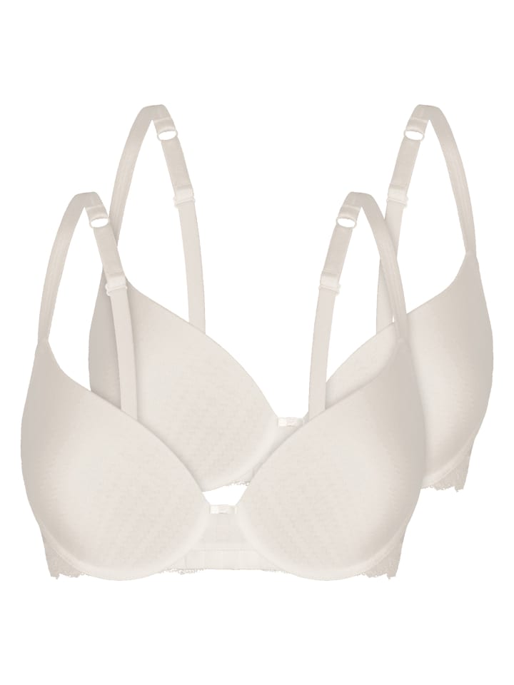 2er Pack Schalen-BH in ivory