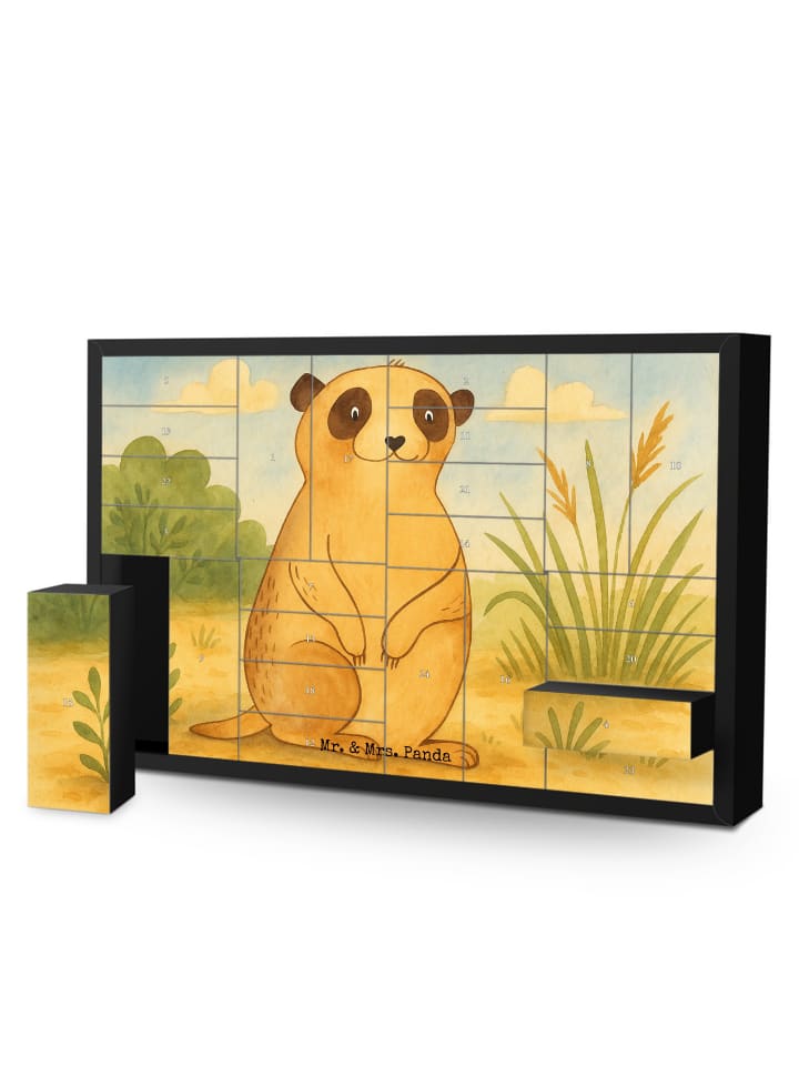 Adventskalender Erdmännchen Design ohne Spruch in Weiß