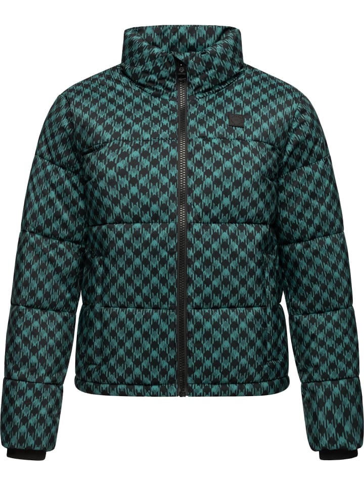 Winterjacke Serah Print in Ocean Green
