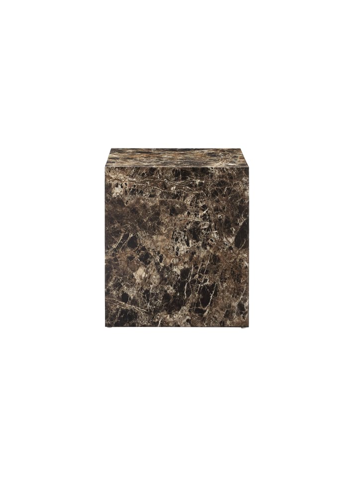 Beistelltisch modern quadratisch 45x45 cm Marmoroptik in Braun