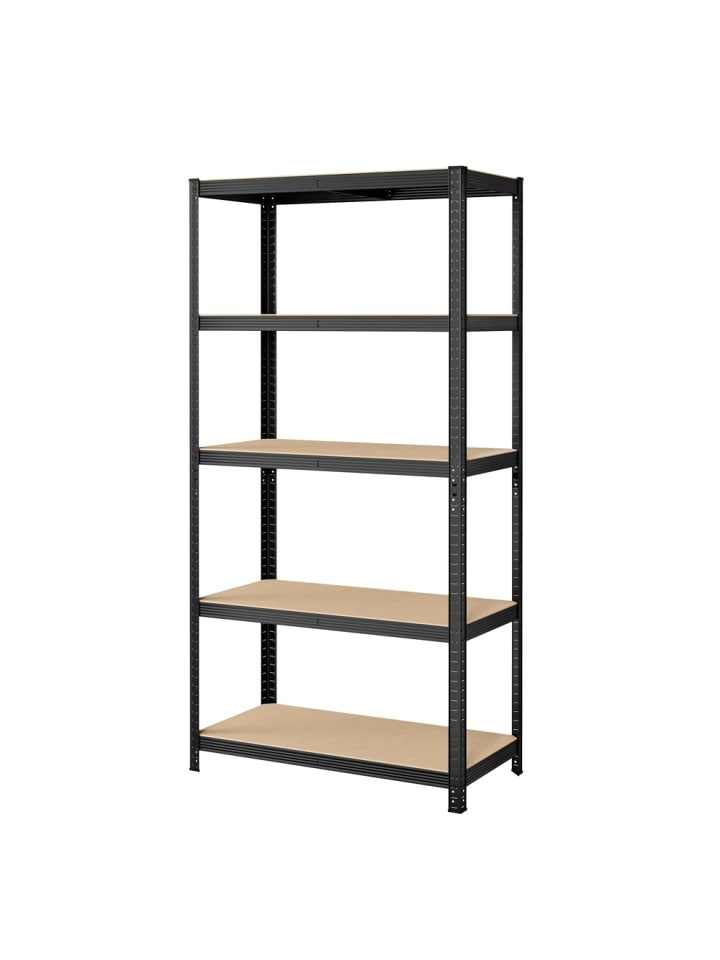 Schwerlastregal Cozory in Schwarz - (B)120 x (H)200 x (T)60 cm